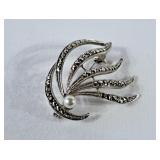Beautiful Vintage Sterling Silver Brooch