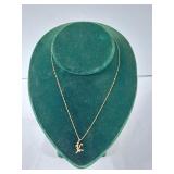 Fine 10K Chain with "K" Pendant