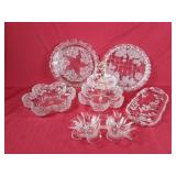 Beautiful Napoli Frosted Glass Serving Pieces -