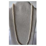 Vintage double knotted Pearl Necklace