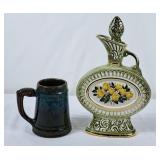 Jim Beam Collectible Decanter & Pottery Mug