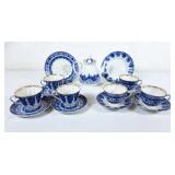 Lomonosov Russian Teapot, Dessert Plates, Cups &