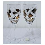 Beautiful Mosaic Wine Glasses - No Chips or