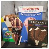 4 ice cream signs. Corrugated. Largest measures