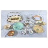 Staffordshire floral small plate, In