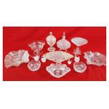 Covered candy dishes, fan Trinket tray,