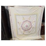Lovely handmade star quilt. 78' l x 89' h