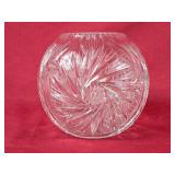 Gorgeous Cut Crystal Ball Vase - 7.5'H