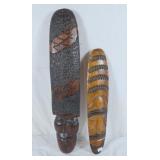 Pair of carved wall art masks