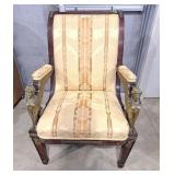 French Style Empire Mahogany and Bronze chair