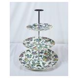 Vintage Royal Tudor Ware Three Tier Serving Plate