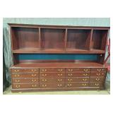 Large Office Lighted Wall Unit with shelves -