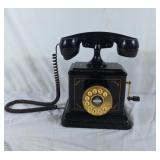 Black and gold 1930s-style replica telephone