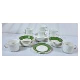 Royal Staffordshire Green Band Dinnerware & White