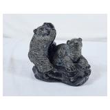 Aardvark 1972 Soapstone Polar Bear Carving - 6'H