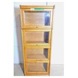 Vintage 4-tier oak barrister bookcase