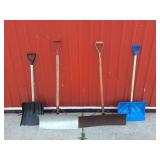 4 shovels