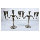 Pair of Godinger Silverplate Candelabras