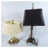 Pair of table top lamps