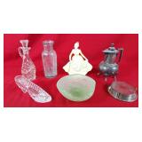 Galway Irish Crystal shoe, Karen Ann figurine,