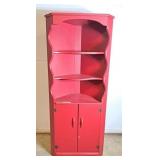 Maple Corner Display Cabinet Painted Bright