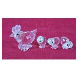 Swarovski Crystal Mother Hen & Chicks