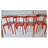 4 Red Coco-Style chairs