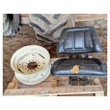 Tractor seat and tire rim 16 1/2" x 7 1/2"