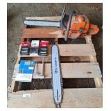 Husqvarna 372XP chainsaw and 18" & 20" bars