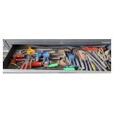 Assorted tools! Pry bars, chisels, oil wrench,