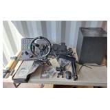 Sony subwoofer, gamer racing parts, cds, music