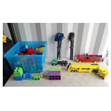 Kids toy lot! Pickup Truck, semi, building