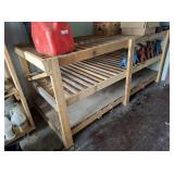 Wooden work bench 99 1/2" l x 45" w x 42" h