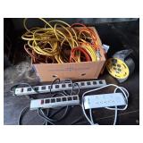Assorted extension cords and power bars