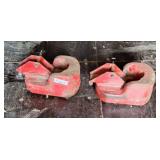 Pair of front Caster weights for zero turn mower