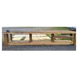 Wooden bench with power fist 5" bench vise. 15