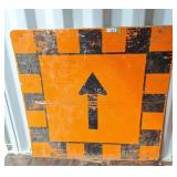 Metal construction sign. 47" x 47"