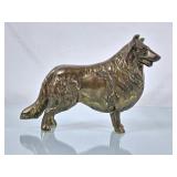 Solid Brass Collie Dog Figure