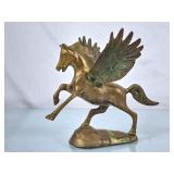 Vintage Brass Pegasus Figurine - 7"H