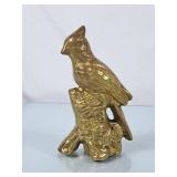 Beautiful Vintage Brass Blue Jay Figurine - 6.5"H