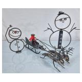 Railroad & Metal Folk Art Figures - Snowmen &