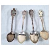 4 sterling spoons
