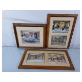 Trio of Trish Romance Framed Prints - Largest is