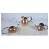 Trio of Brass Watering Cans