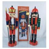 Beautiful Pair of 20"H Wood Nutcrackers