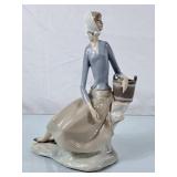 Vintage Lladro Porcelain Girl w/Bucket