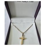 10K Gold Chain with 10K Cross