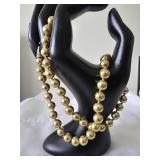 Vintage Gold tone String of Pearls