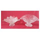 Beautiful Frosted Glass Fan Shaped Bonbon