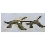 Pair of Brass Geese